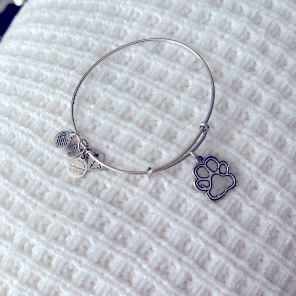 Alex and Ani Charm Bangle Bracelet with Paw Print